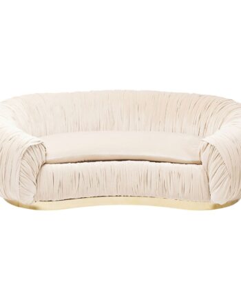Kare Design Perugia Sofa Creme Stof    Draperinger Og Guld Stål    Pers