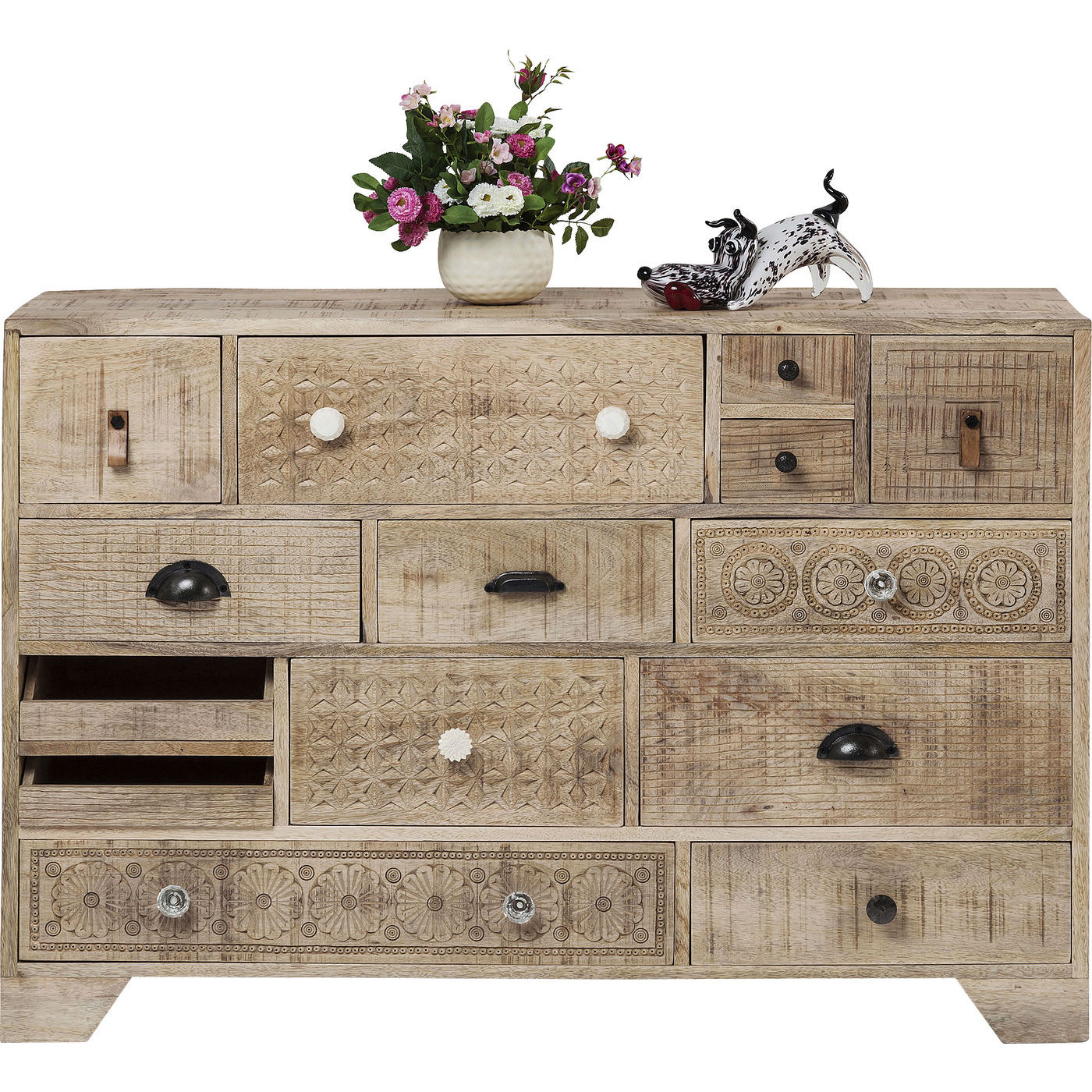 Kare Design Puro Kommode Mangotræ 14 Skuffer
