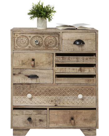 Kare Design Puro Kommode Mangotræ Og Mdf     10 Skuffer