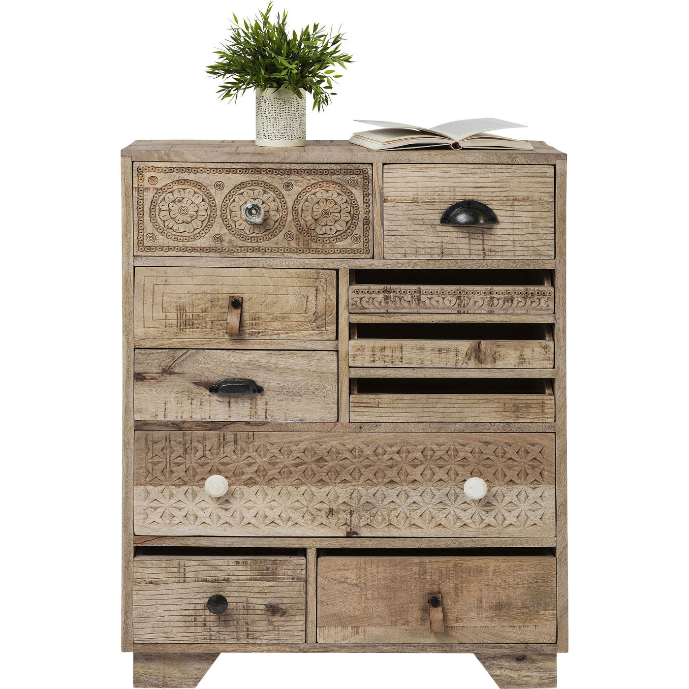 Kare Design Puro Kommode Mangotræ Og Mdf 10 Skuffer