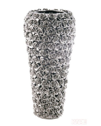 Kare Design Rose Multi Chrome Vase  Stor Krom Fajance  ø21