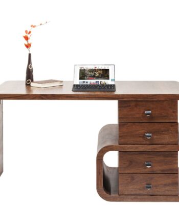 Kare Design Soft Snake Skrivebord Valnøddefarvet Træ       Skuffer  150x70