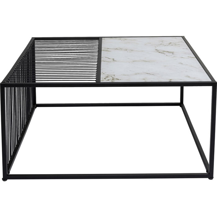 Kare Design Twice Sofabord  Kvadratisk Glas Og Stål  80x80