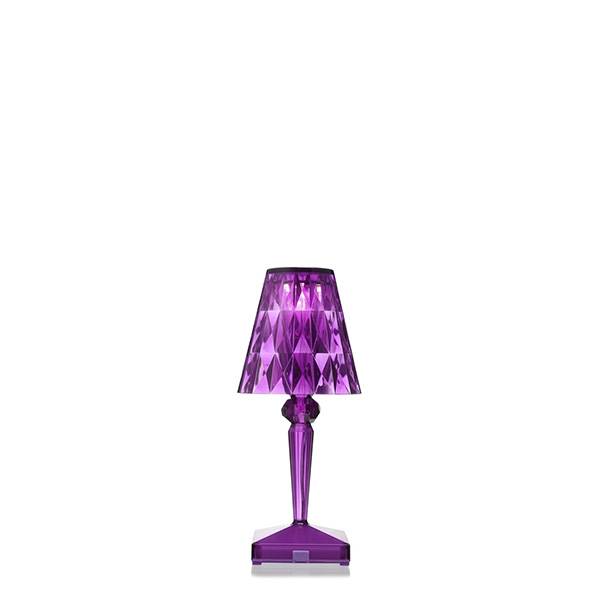 Kartell Battery Bordlampe Transparent Plum