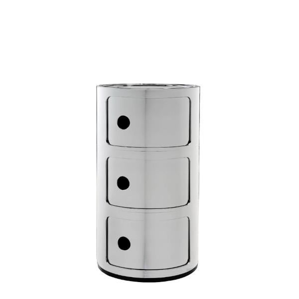 Kartell Componibili Metal Opbevaringsmøbel   Rum Krom  : Erling Christensen Møbler