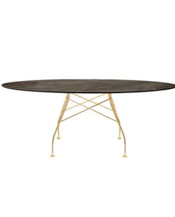 Kartell Glossy Spisebord 192x118 Cm  Aged Bronze Guld Stel  : Erling Christensen Møbler