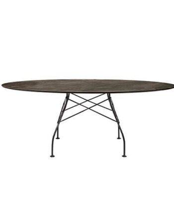 Kartell Glossy Spisebord 192x118 Cm  Aged Bronze Sort Stel  : Erling Christensen Møbler