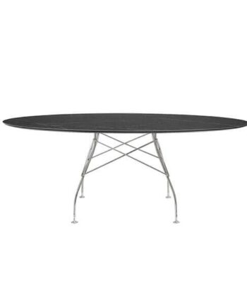Kartell Glossy Spisebord 192x118 Cm  Black Krom Stel  : Erling Christensen Møbler