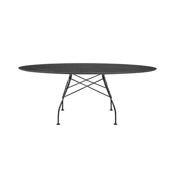 Kartell Glossy Spisebord 192x118 Cm  Black Sort Stel  : Erling Christensen Møbler