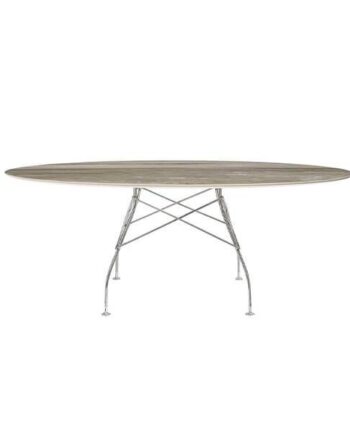 Kartell Glossy Spisebord 192x118 Cm  Tropical Grey Krom Stel  : Erling Christensen Møbler