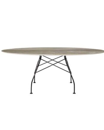 Kartell Glossy Spisebord 192x118 Cm  Tropical Grey Sort Stel  : Erling Christensen Møbler