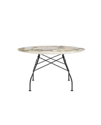 Kartell Glossy Spisebord ø128 Cm  Symphonie Sort Stel  : Erling Christensen Møbler