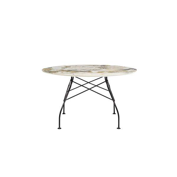 Kartell Glossy Spisebord ø128 Cm  Symphonie Sort Stel  : Erling Christensen Møbler