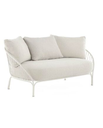 Kartell Hiray Sofa Med Hynder Hvidt Stel Med Hvide Hynder  : Erling Christensen Møbler