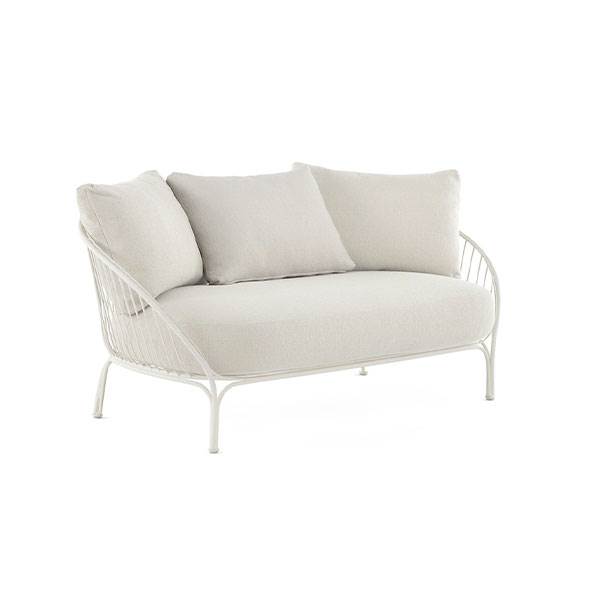 Kartell Hiray Sofa Med Hynder Hvidt Stel Med Hvide Hynder  : Erling Christensen Møbler