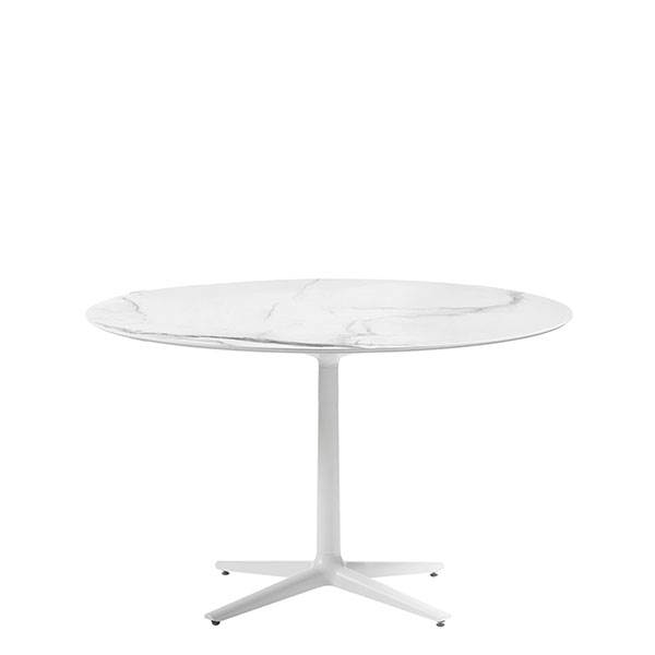 Kartell Multiplo Rundt Havebord Hvid Marmor