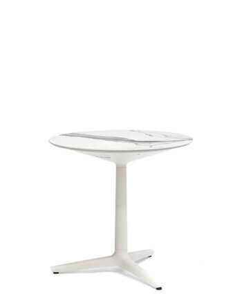 Kartell Multiplo Rundt Havebord Lys Marmor