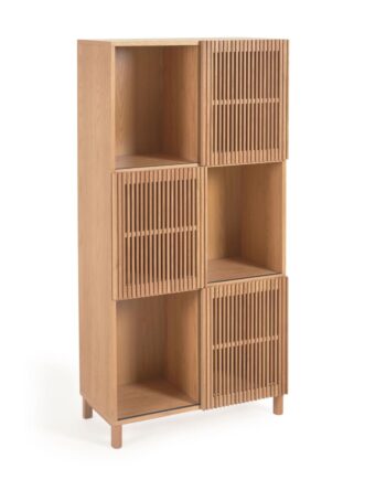 Kave Home Beyla Reol       Låger- Natur Egefinér Og Egetræ  :170cm X42 5cm   84 5cm