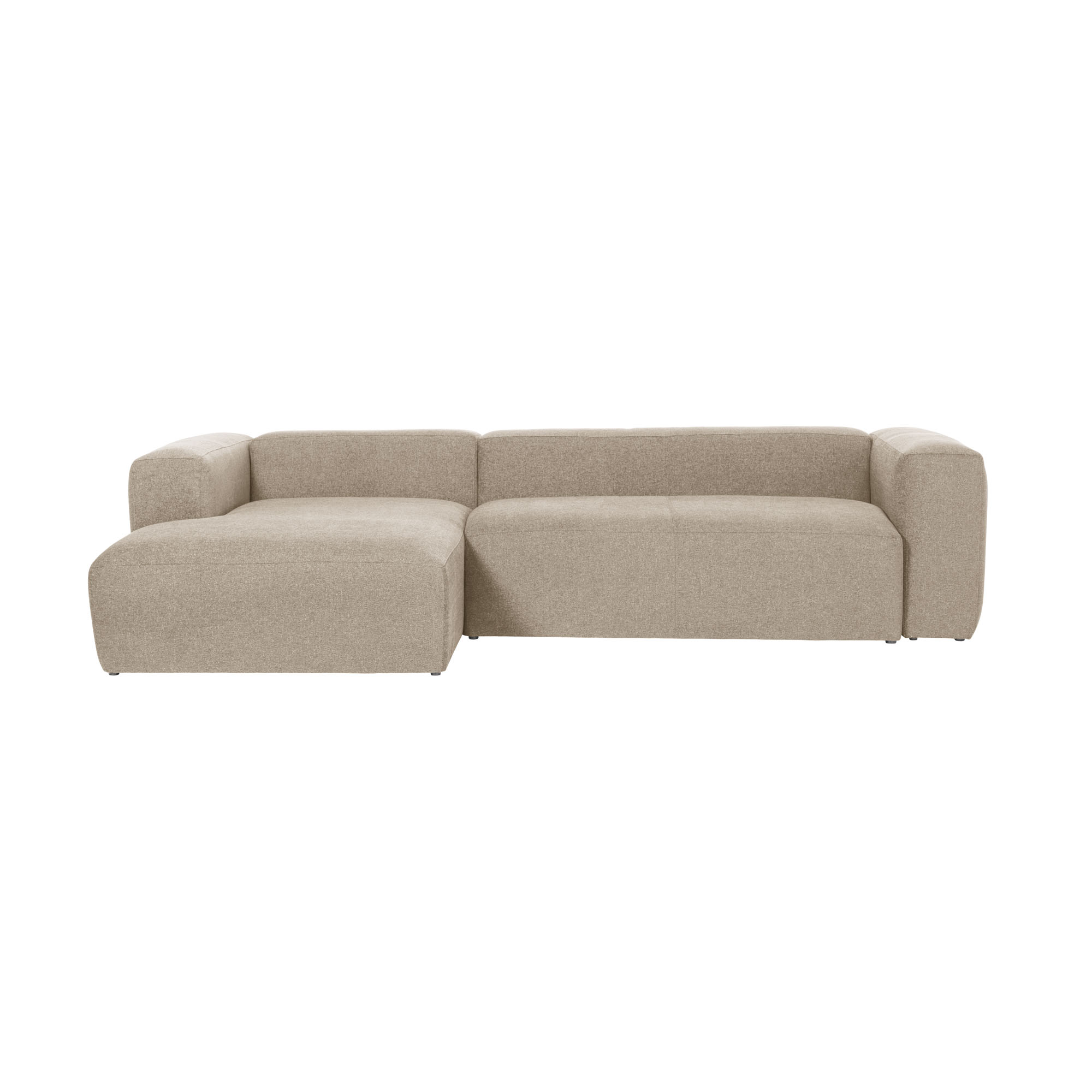 Kave Home Blok   Pers  Sofa     Venstre Chaiselong Beige Stof