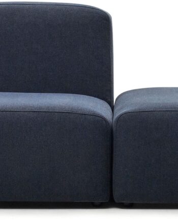 Kave Home Byg-selv Modulsofa Neom  -personers Blå Interlock-stof