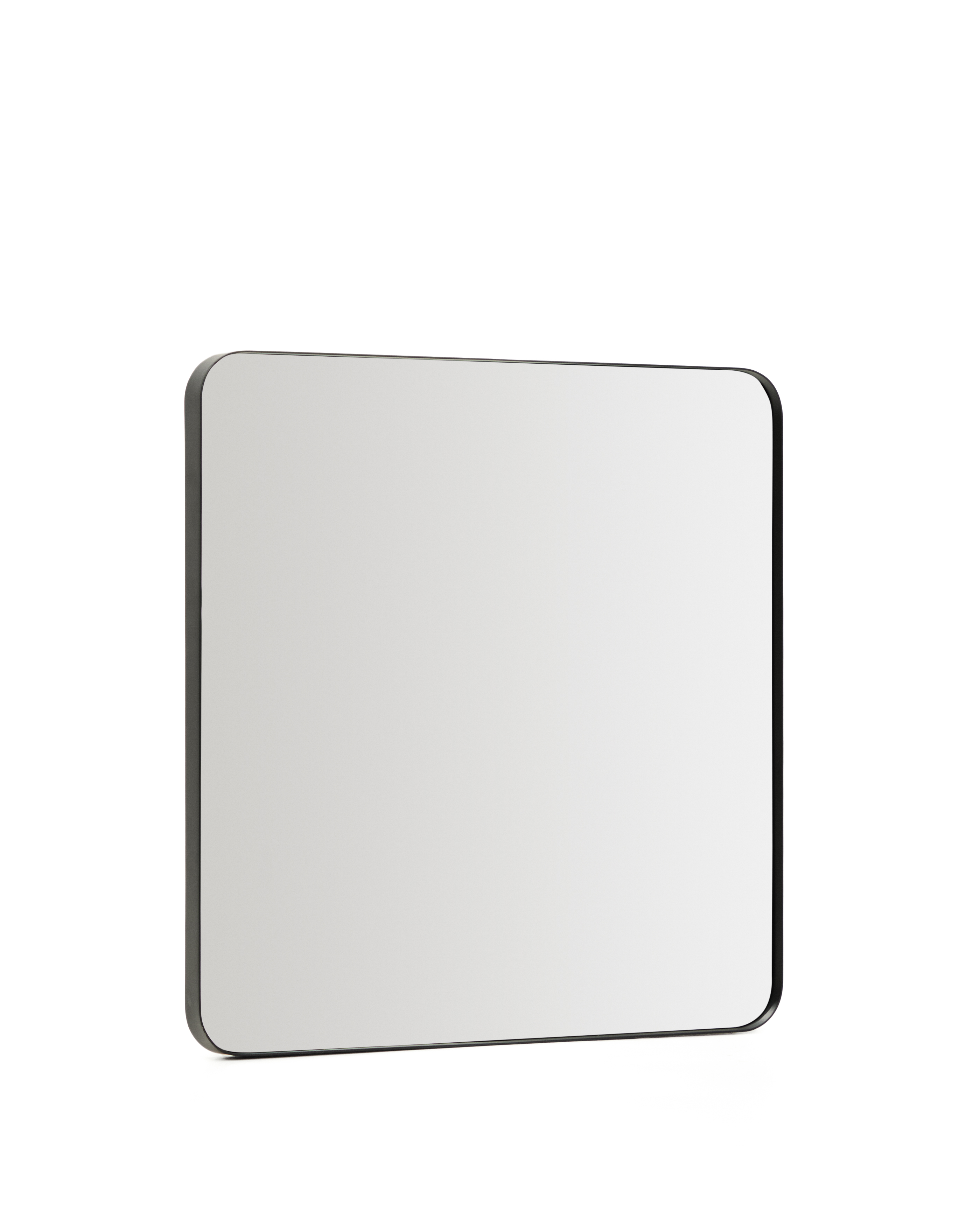 Kave Home Marco Vægspejl  Kvadratisk Spejlglas Og Sort Metal  60x60