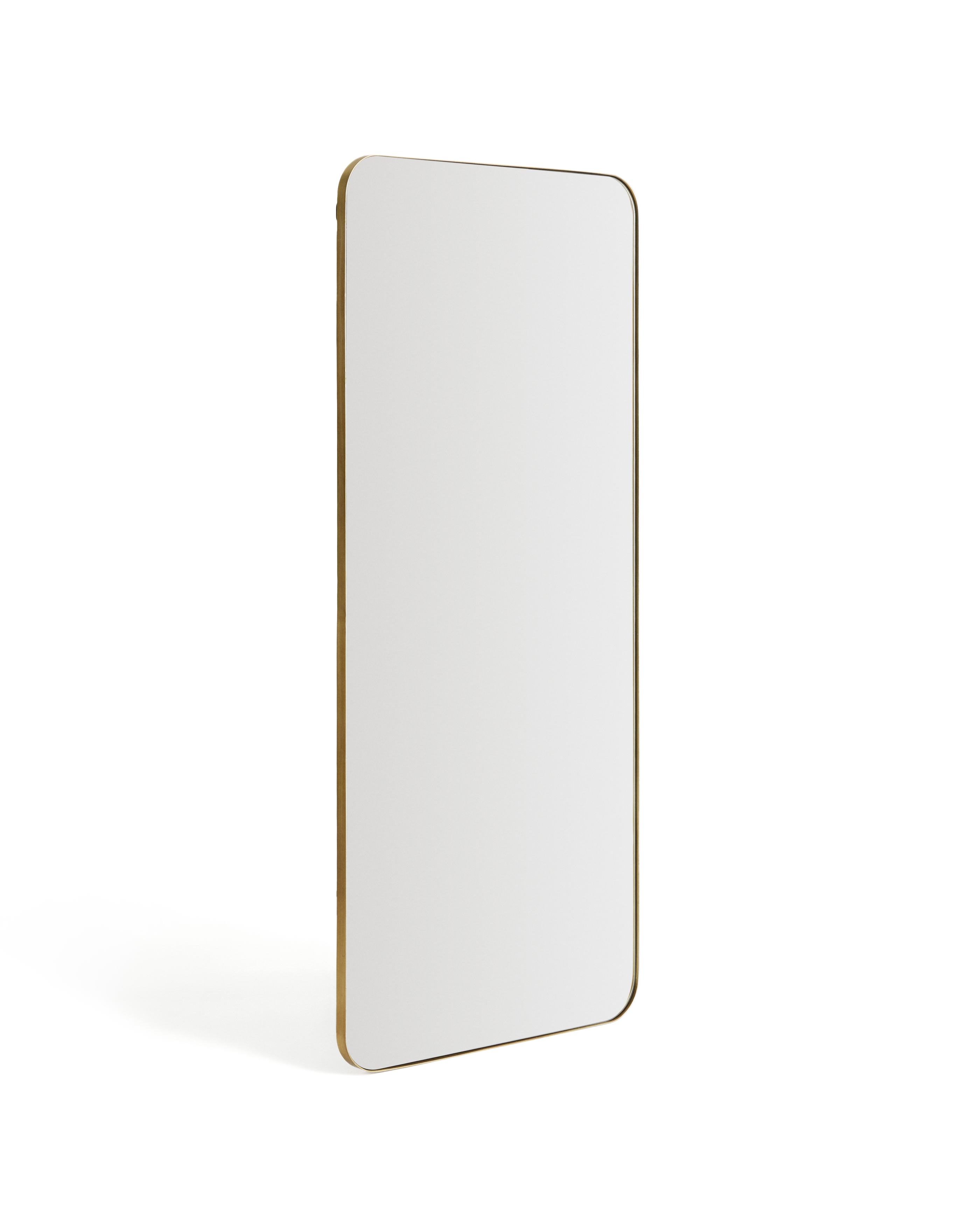 Kave Home Marco Vægspejl  Rektangulær Spejlglas Og Guld Metal  80x180