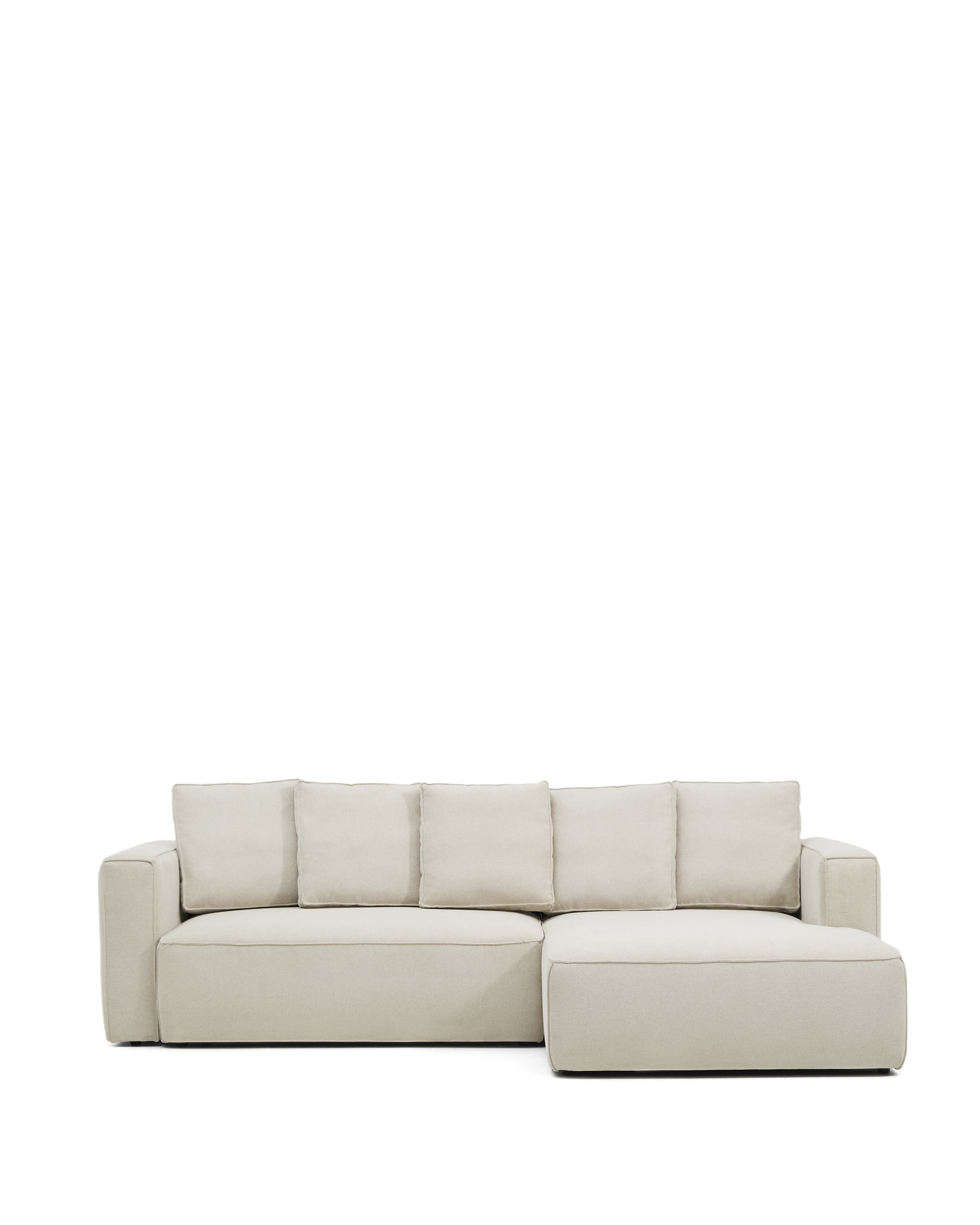 Kave Home Marela  -pers  Sovesofa     Højre Chaiselong Beige Chenille   :276cm