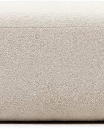 Kave Home Puf Martina 85x123x45 Cm Hvid Shearling 100  Genanvendt Polyester Rustik Kolonial