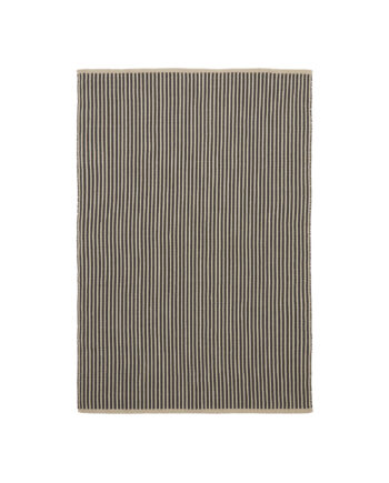 Kave Home Satanca Gulvtæppe  Rektangulær Beige Og Sortstribet Syntetiske Fibre  160x230