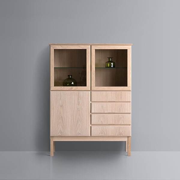 Klim Møbelfabrik Klim Furniture Highboard Vitrine 2058 Eg Hvidolie : Erling Christensen Møbler  : Erling Christensen Møbler