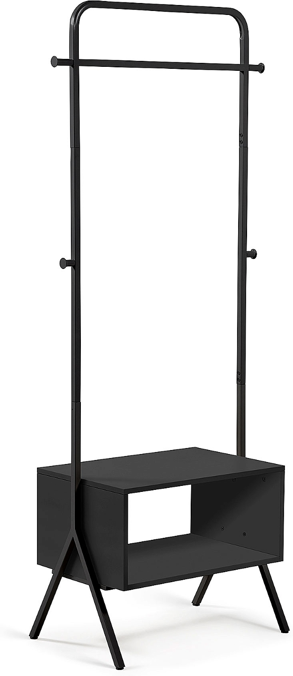 Knagerække Hattehylde Celise Kave Home Nordisk Stumtjener Sort H180x42x74 Cm