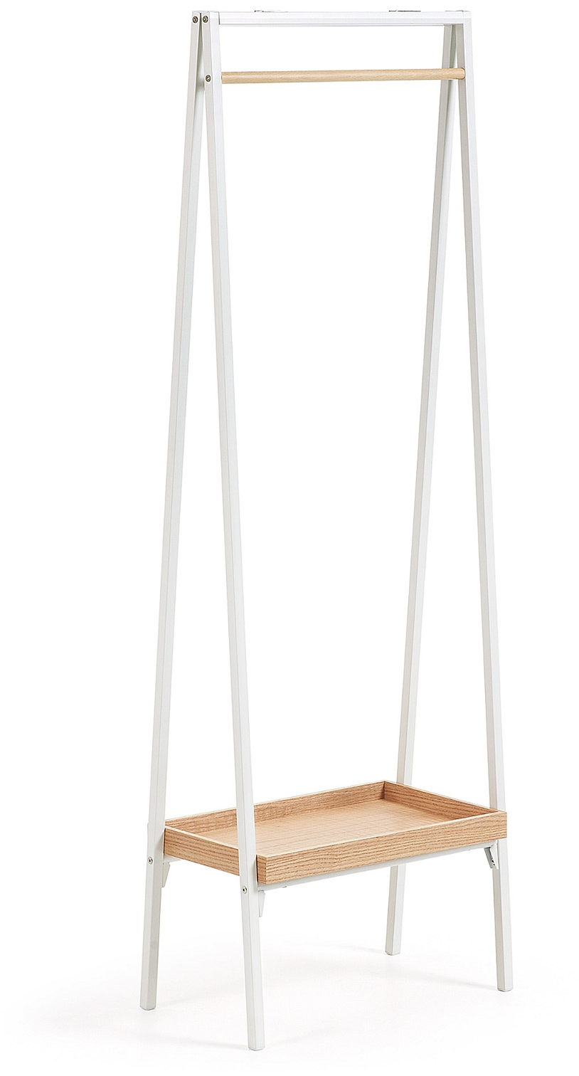Knagerække Kave Home Benny Hvidmalet Metal Og Mdf Egefiner 160x30x55 Cm