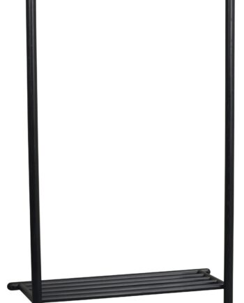 Knagerække Og Hattehylde Rowico Milford   Massiv Eg Og Sort Pulverlakeret Metal 181ã 91ã 39 Cm