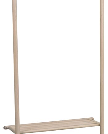 Knagerække Rowico Milford Hvidkalket Massivt Egetræ   Sort Metal 181ã 91ã 39 Cm