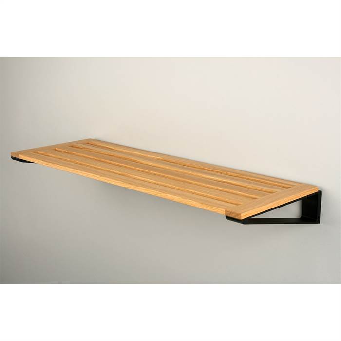 Knax Hylde 10 Skohylde 100 Cm Olieret Eg Sorte Hyldebærere  : Erling Christensen Møbler