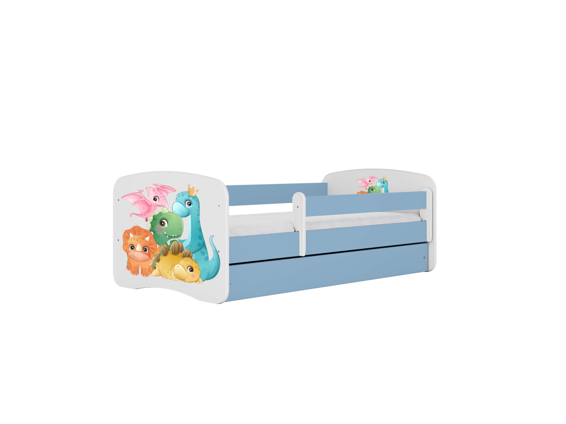 Kocot Kids Seng Babydreams Blå Tiny Dinos Med Skuffe Med Madras 140 70