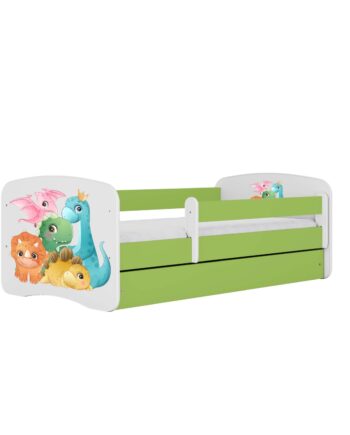 Kocot Kids Seng Babydreams Green Tiny Dinos Med Skuffe Og Madras 160 80