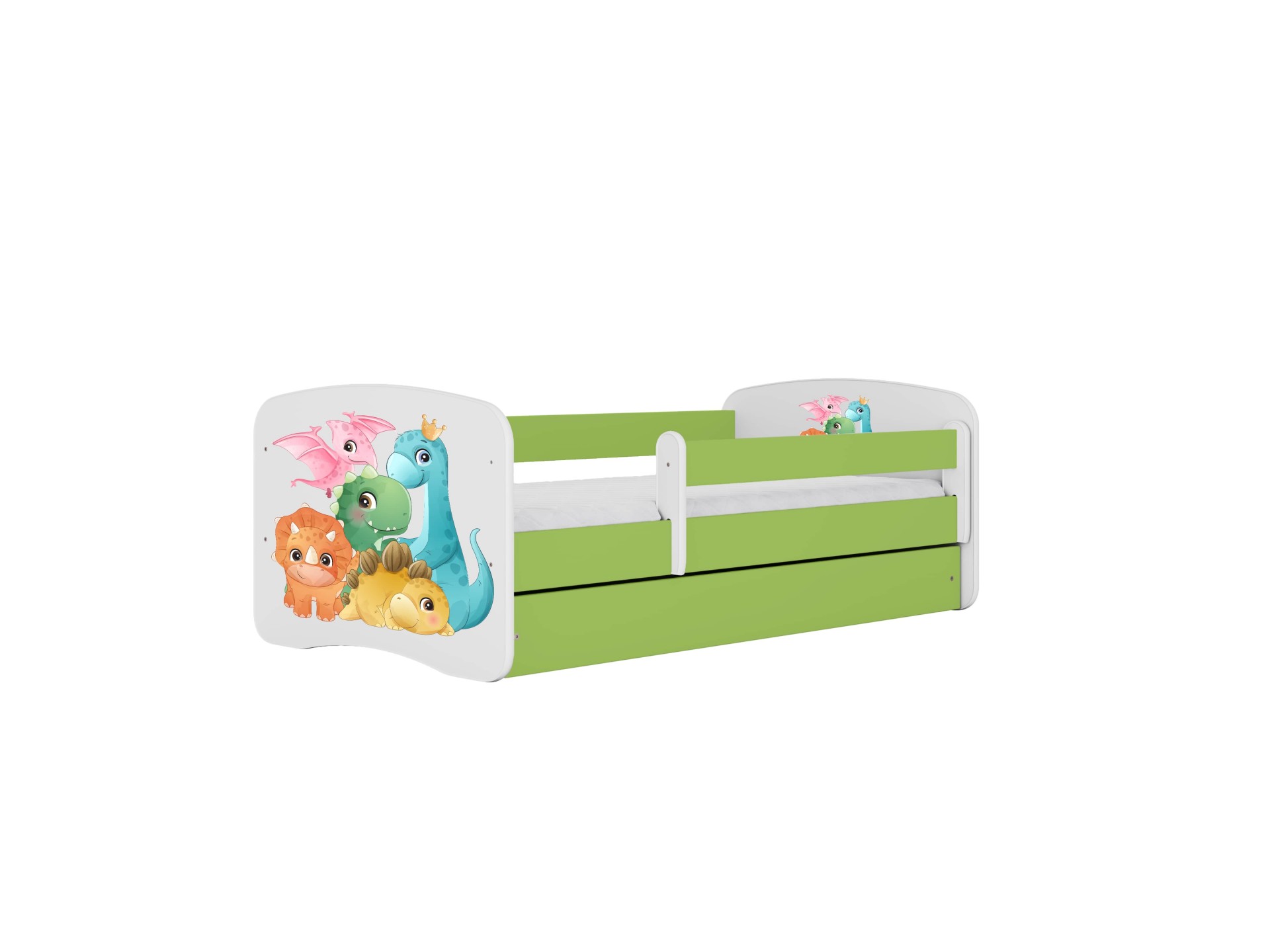 Kocot Kids Seng Babydreams Green Tiny Dinos Uden Skuffe Med Madras 140 70