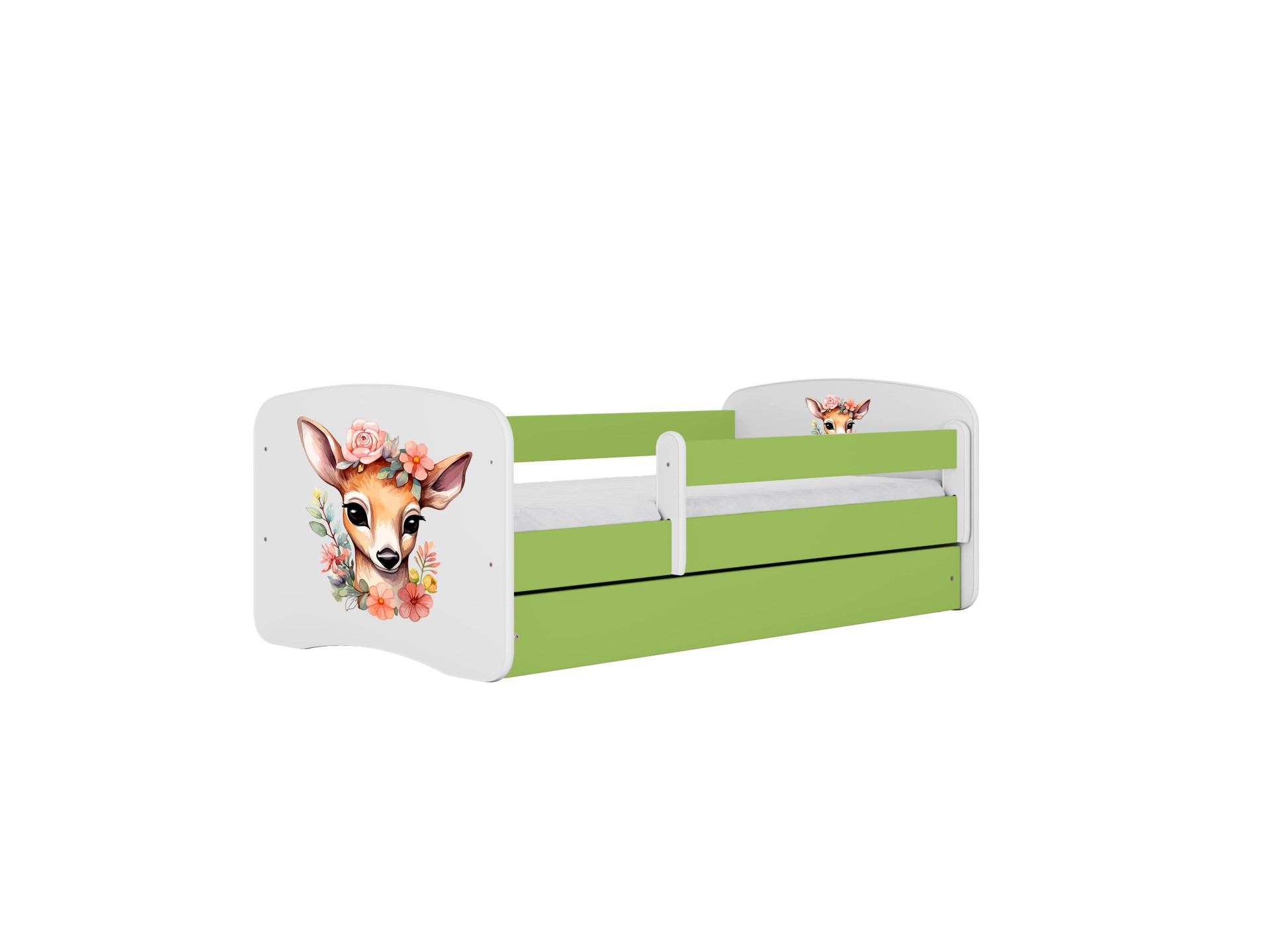 Kocot Kids Seng Babydreams Grøn Bambi Uden Skuffe Med Madras 180 80