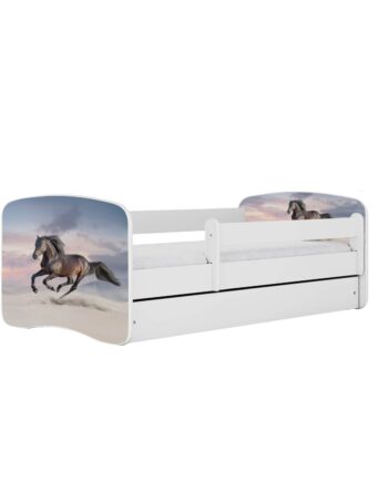 Kocot Kids Seng Babydreams Hvid Galopperende Hest Med Skuffe Med Madras 160 80