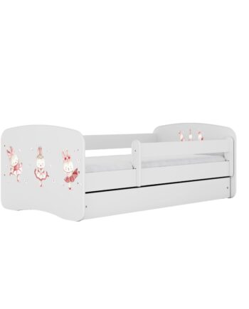 Kocot Kids Seng Babydreams Hvide Kaniner Med Sommerfugle Uden Skuffe Med Madras 180 80
