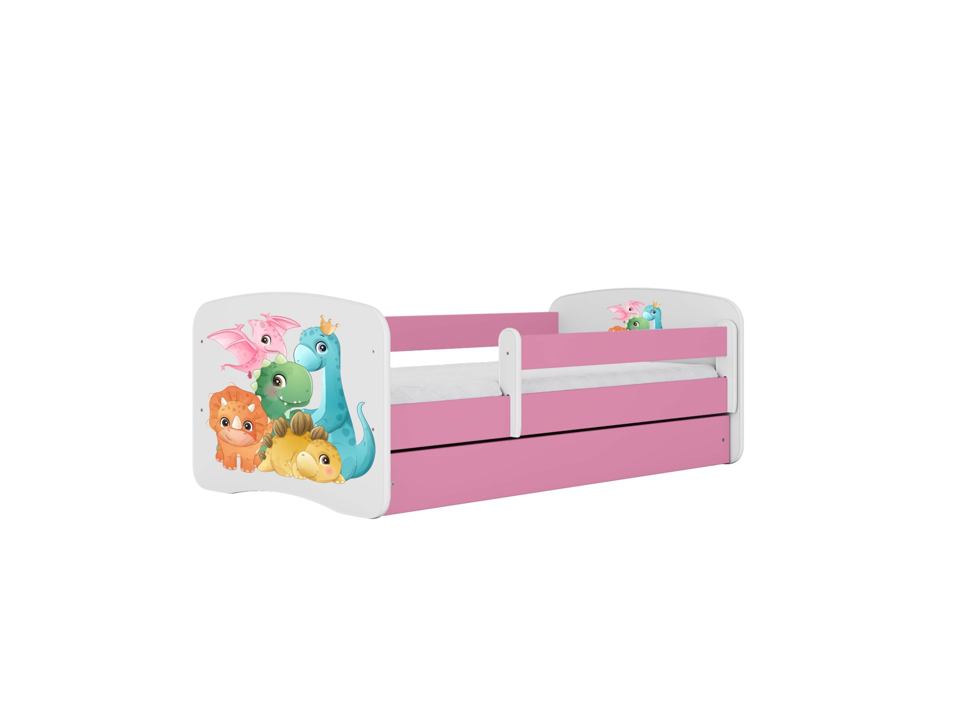Kocot Kids Seng Babydreams Pink Tiny Dinos Med Skuffe Med Madras 180 80