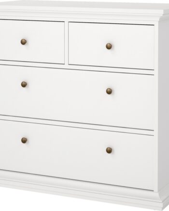 Kommode Med   Skuffer Vesterholm Nora Hvid 96x48x87 Cm Fsc Spånplade Dansk Design
