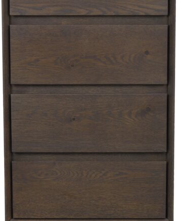 Kommode Rowico Mackay Brun Oliebehandlet Massivt Egetræ Fsc   Skuffer H92   B45   D38 Cm