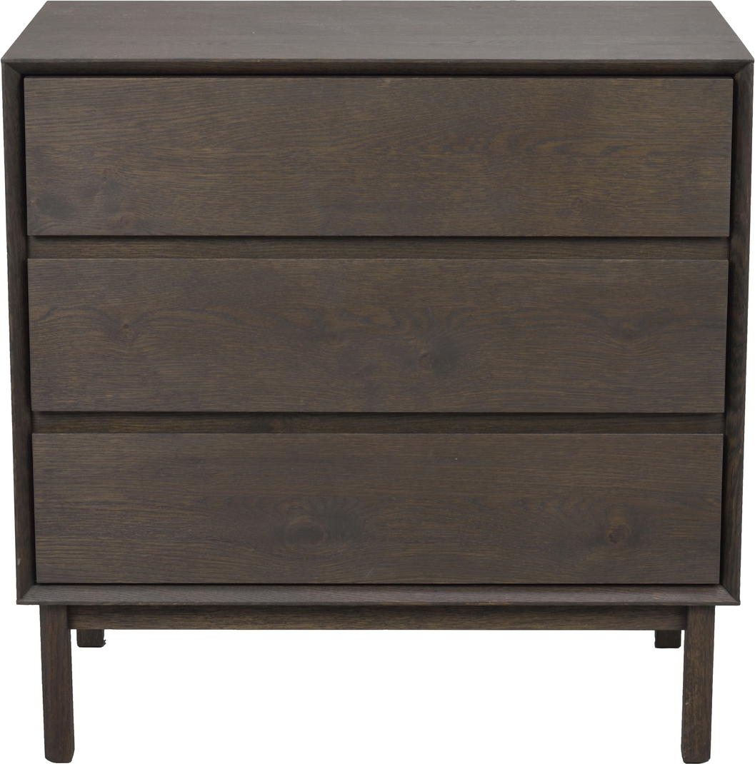 Kommode Rowico Mackay   Olieret Massivt Egetræ Brun   Skuffer Med Blød Lukning Fsc 100  75ã 75ã 45 Cm