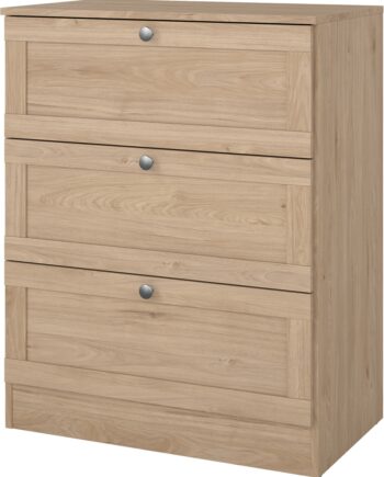 Kommode Vesterholm Billund   Jackson Hickory    Skuffer  Vægmonteret  Fsc-spånplade  Kuglelejrede Skinner  Metalbeslag  Dansk Produktion  H89ã B70ã D42 Cm