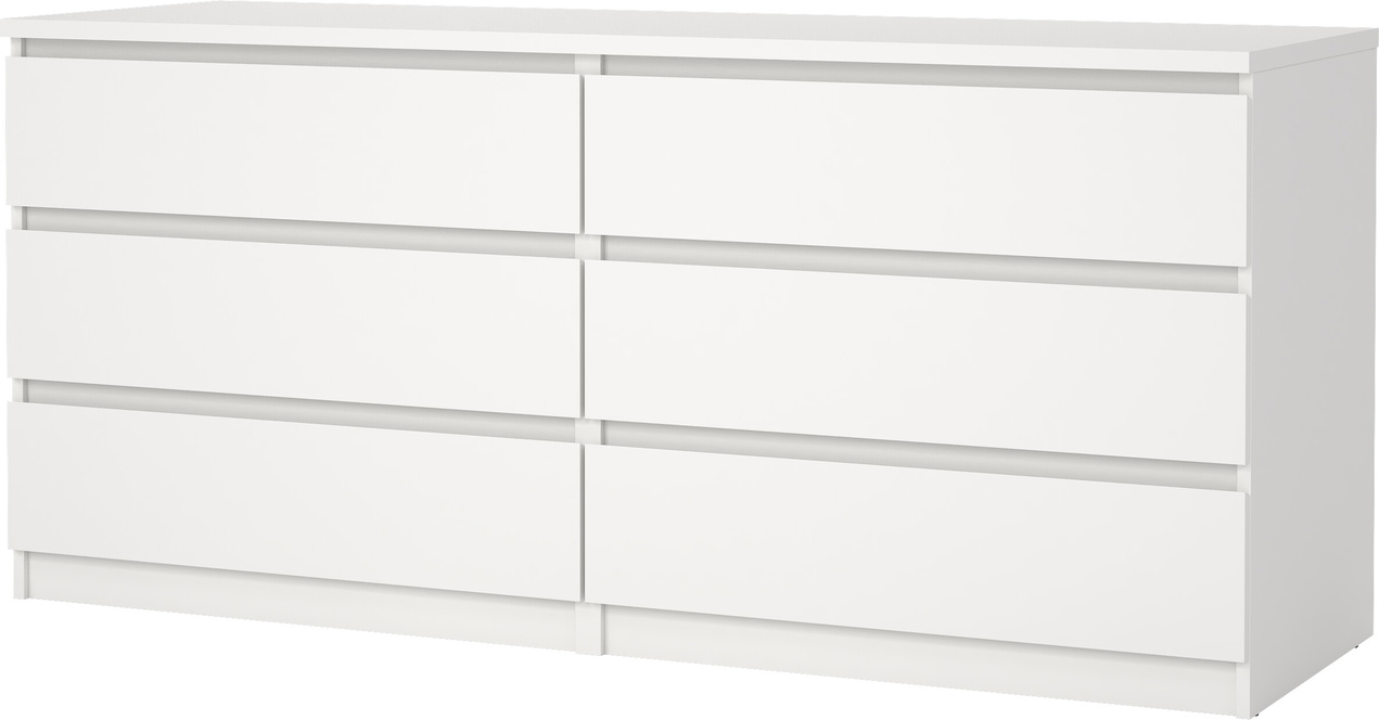 Kommode Vesterholm Naia Double    Skuffer  Hvid  H70 B153   D50 Cm  Fsc  Vægmontering