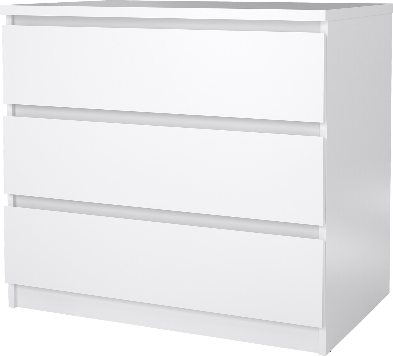 Kommode Vesterholm Naia Grebsløs Hvid Højglans    Skuffer  Lakeret Fsc  70x77x50 Cm