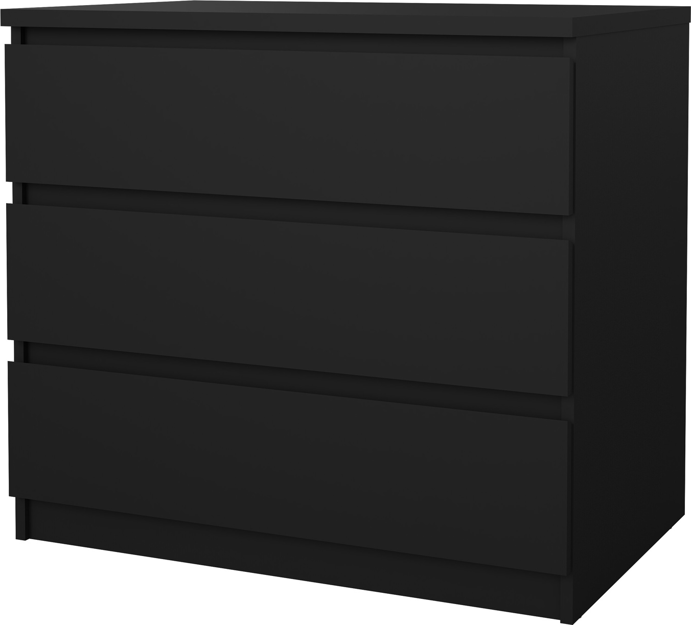 Kommode Vesterholm Naia Vægmonteret Håndtagsfri  -skuffer Matsort H68ã B77ã D50 Cm Fsc