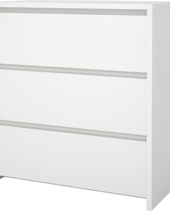 Kommode Vesterholm Next  Hvid Folie    Skuffer  Grebsløse  Fsc  H84ã B80ã D48 Cm